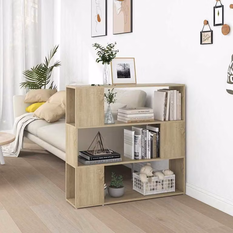 Libreria/Divisorio vidaXL in Rovere Sonoma, Colore Beige/Marrone, L 100 x P 24 x H 94 cm