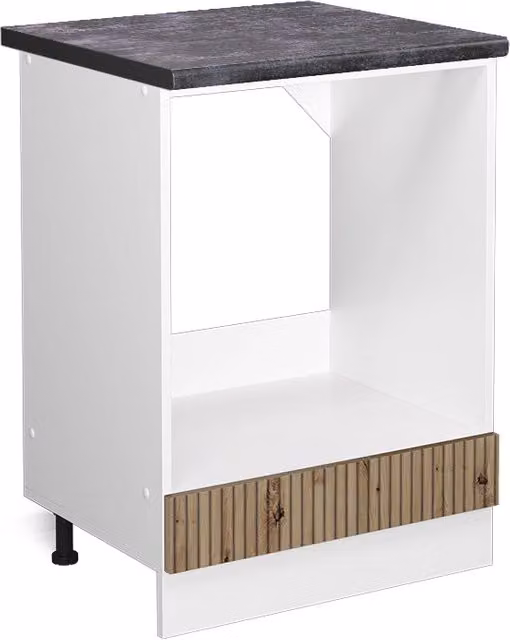 Mobile per forno da incasso Vicco R-Line Bianco e Rovere con base Antracite L: 60 cm, H: 81,6 cm