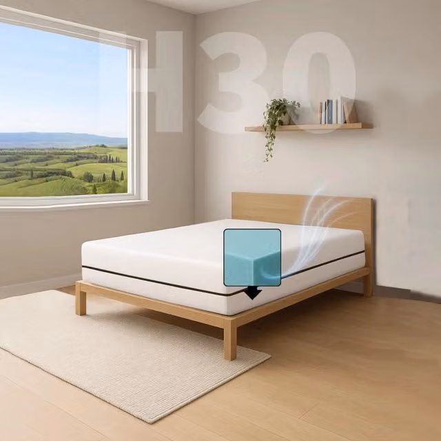 Materasso Americano Waterfoam Bianco Semirigido con Rivestimento Sfoderabile L: 110 cm, P: 190 cm, H: 30 cm
