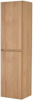 Colonna bagno sospesa Dafne noce gold con ripiani interni e ante soft close, L: 120 cm