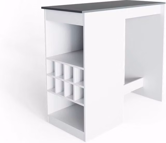 Tavolo bar alto moderno Vicco Bianco e Antracite L: 115 cm, P: 50 cm
