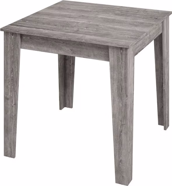 Tavolo da pranzo quadrato HOMCOM per 4 persone, design moderno in effetto legno grigio, L/P/H: 80 x 80 x 75 cm