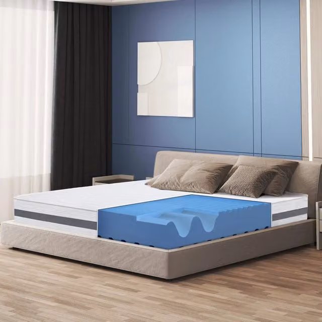 Materasso Ortopedico The White Stone a Una Piazza e Mezza in Memory Foam Antibatterico, Colore Bianco, L/P/H: 120 x 200 x 20 cm