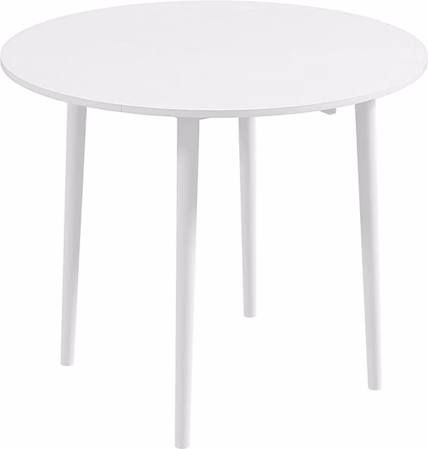 Tavolo Pieghevole Moderno HOMCOM Bianco con Piano a Ribalta per Cucina e Soggiorno, L: 89 cm, H: 73.5 cm