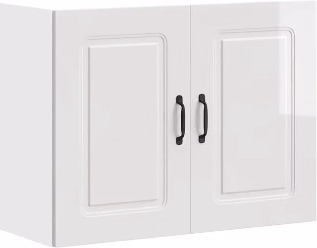 Pensile da cucina moderno HELLOSHOP26 bianco lucido in legno composito L: 80 cm, P: 31 cm, H: 60 cm