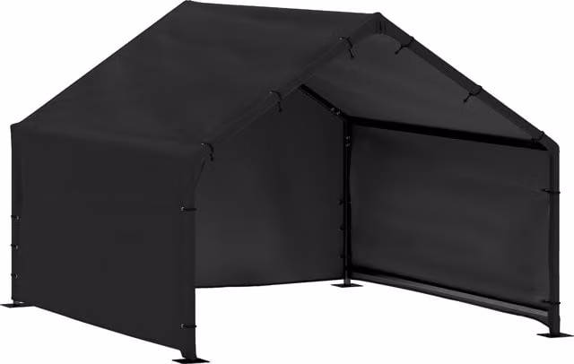 Cuccia per cani da esterno PawHut in tessuto Oxford nero, adatta per cani piccoli, medi e grandi, L/P/H: 125 x 110 x 93 cm