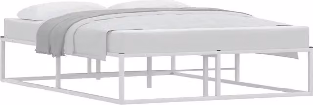 Letto matrimoniale in metallo bianco con struttura rigida DESIGN IN L/P/H: 140 x 200 cm