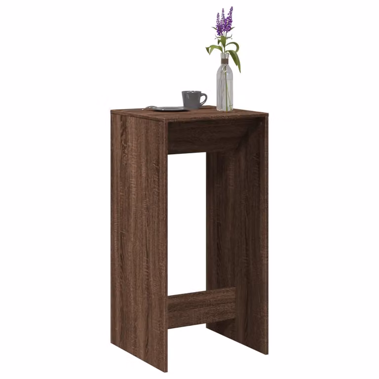 vidaXL Tavolo da Bar Moderno in Rovere Marrone, L/P/H: 51 x 50 x 103,5 cm