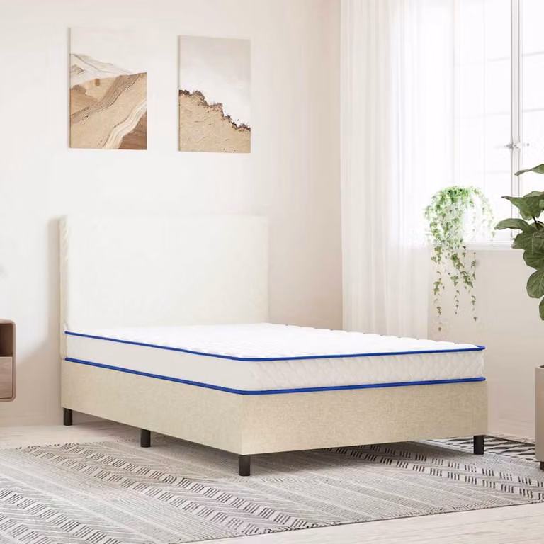 vidaXL Materasso Viscoelastico in Memory Foam Bianco L: 140 cm, P: 200 cm, H: 17 cm