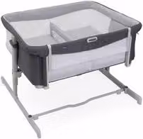 Culla Co-Sleeping Gemellare Chicco Next2Me Twins Grigia 60x120 cm