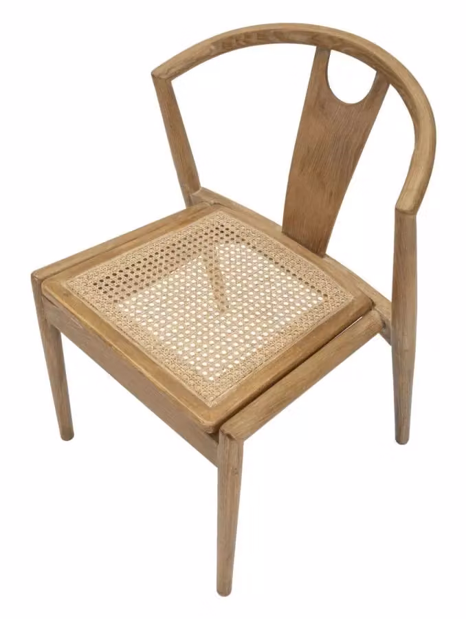 Set di 2 sedie orientali Hobby Shop Solution in legno e rattan color marrone opaco L: 56 cm, P: 53 cm, H: 76 cm