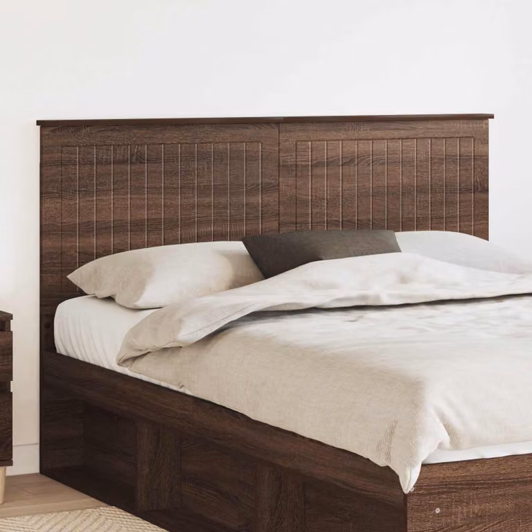 Testiera per letto moderna vidaXL in legno ingegnerizzato color rovere marrone opaco