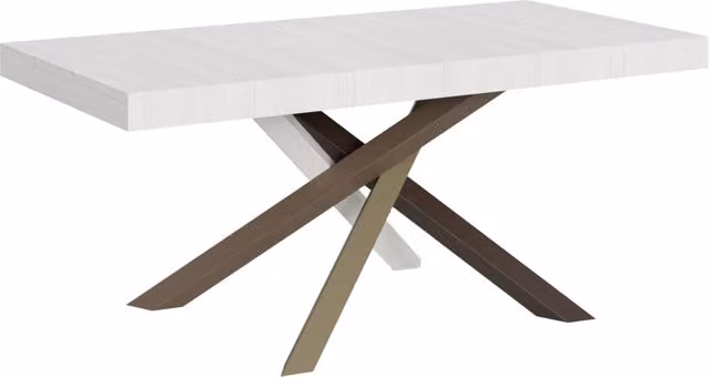 Tavolo da pranzo allungabile Volantis GIORDANOSHOP in legno di frassino bianco, L: 180-440 cm, P: 90 cm, H: 77 cm