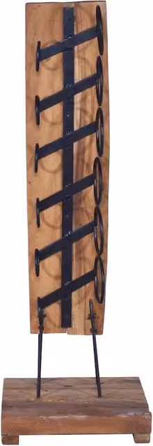 Cantinetta per 6 bottiglie vidaXL in legno di teak marrone L: 35 cm, P: 35 cm, H: 100 cm