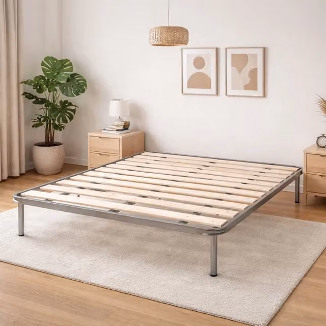 Rete letto piazza e mezza Adeena di Talamo Italia, rete ortopedica a doghe piallate in legno di abete, L/P/H: 120 x 190 x 31 cm