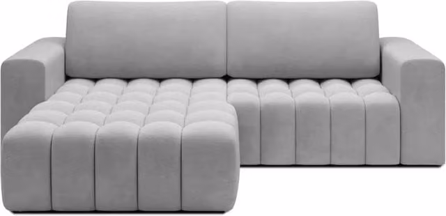 Divano angolare convertibile MEUBLORAMA DORY grigio con vano contenitore e funzione letto, angolo sinistro, L 250 cm