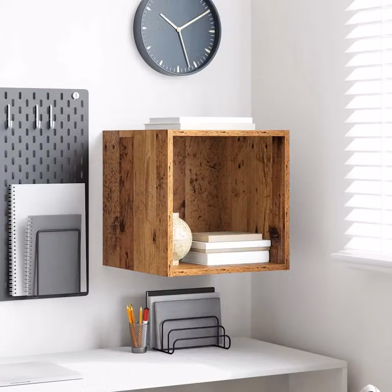Armadietto a muro vidaXL in legno vecchio marrone, stile minimalista, L/P/H: 37 x 37 x 37 cm