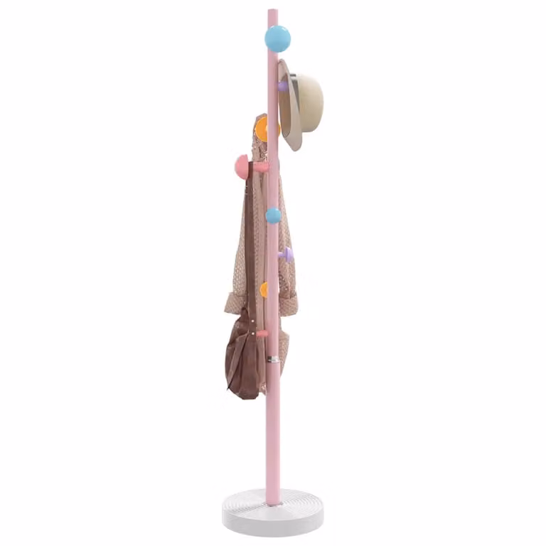 vidaXL Appendiabiti Moderno in Metallo Rosa e Bianco, Altezza: 172 cm