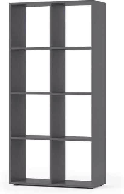 Scaffale Scutum Vicco Grigio con design moderno per soggiorno o ufficio L: 143 cm, P: 29 cm, H: 72 cm