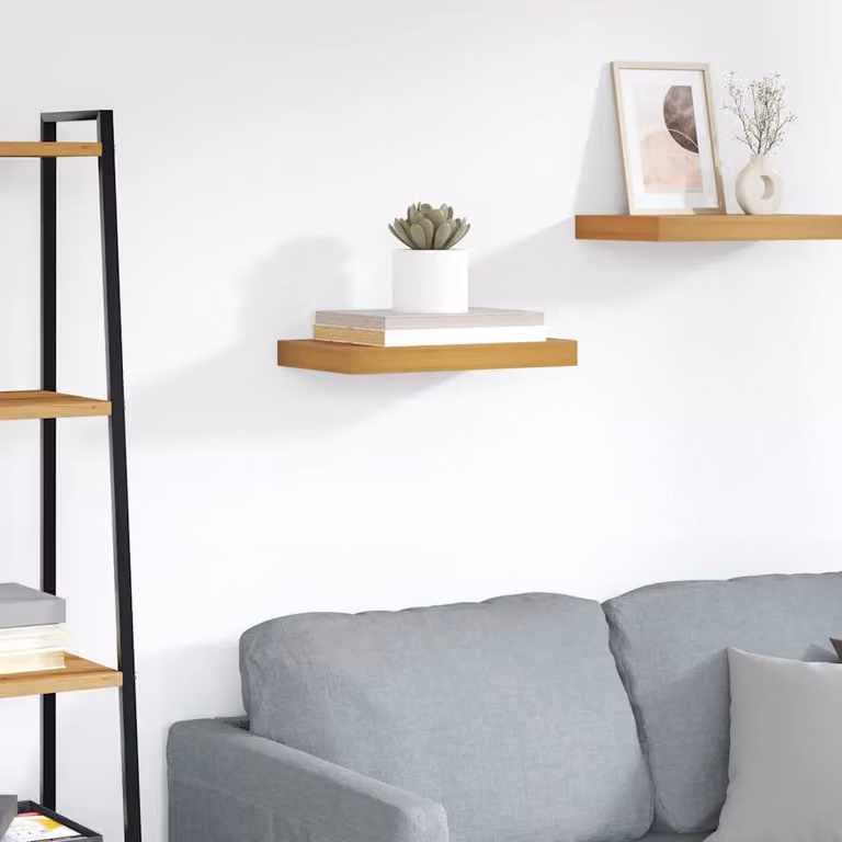 Scaffale da parete moderno vidaXL in legno marrone L 40 cm, P 23,5 cm, H 3,8 cm