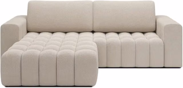 Divano angolare convertibile MEUBLORAMA DORY beige con vano contenitore e funzione letto L/P/H: 250 x 175 x 92 cm
