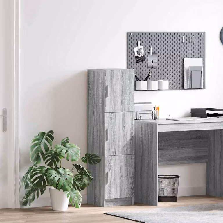 Credenza moderna vidaXL Grigio Sonoma L: 122.5 cm, P: 32 cm, H: 31.5 cm