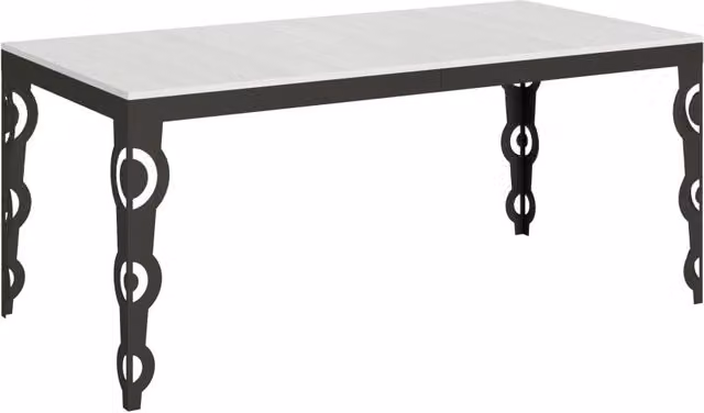 Tavolo da pranzo allungabile Karamay Evolution in legno di frassino bianco, L/P/H: 180-284 x 90 x 80 cm