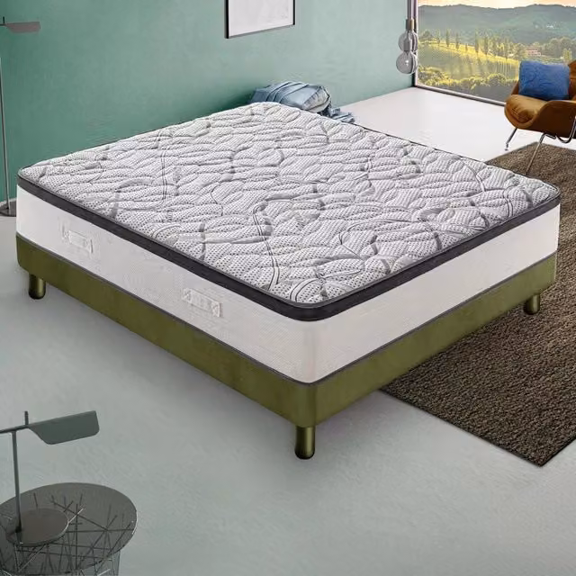 Materasso Piazza e Mezza MaterassieDoghe in Schiuma HR con Rivestimento Antibatterico, Rigidità H3, L/P/H: 140 x 190 x 30 cm, Colore Bianco