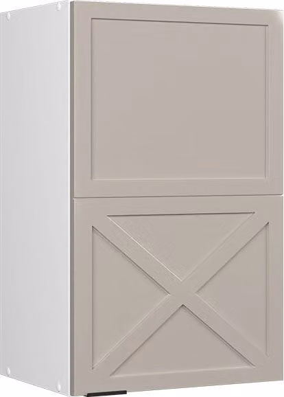 Pensile da cucina Vicco Fame-Line moderno in MDF con ante a battente, Grigio/Beige/Bianco, L: 45 cm