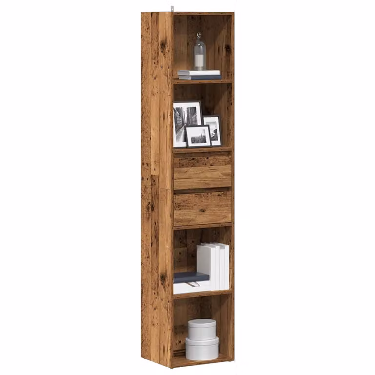 Libreria moderna vidaXL in legno e MDF color marrone, L 36 cm x P 30 cm x H 171 cm