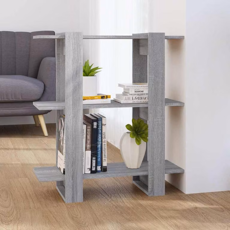 Libreria/Divisorio vidaXL Grigio Sonoma L: 80 cm, P: 30 cm, H: 87 cm