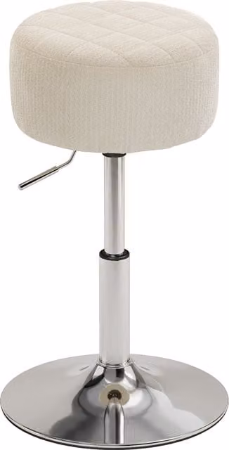 Sgabello da bar girevole e regolabile in altezza HOMCOM, colore beige, Altezza: 51-66 cm